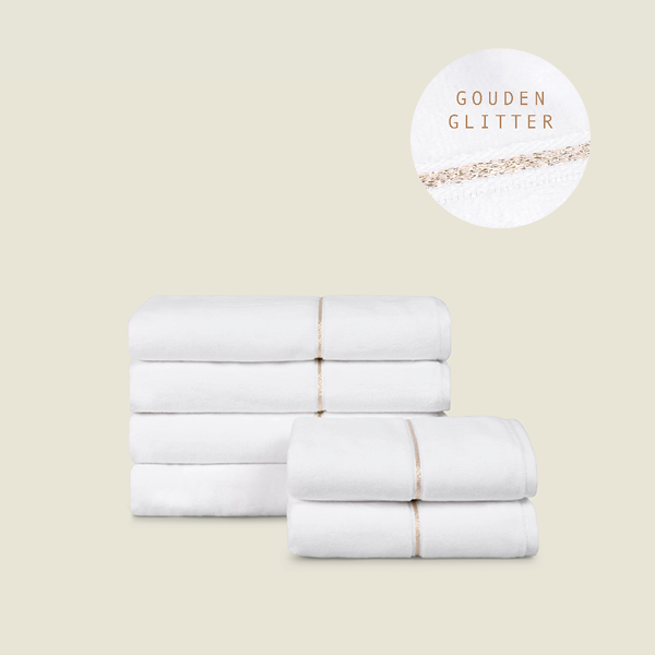 Deluxe Handdoekenset Sparkle Goud (6 stuks)