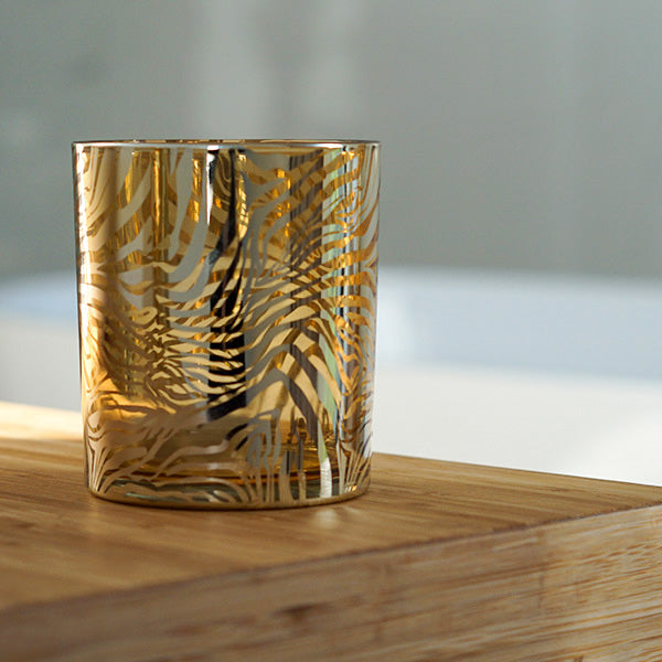 Zebraprint Waxinelicht- houder 10x9cm